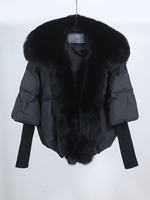 Loose Natural Real Fox Fur Collar Coat Thick New European Fashion White Duck Down Jacket Winter Women Warm Luxury Outerwear 6